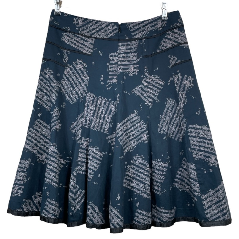 Women's Navy Blue Printed A-Line Skirt